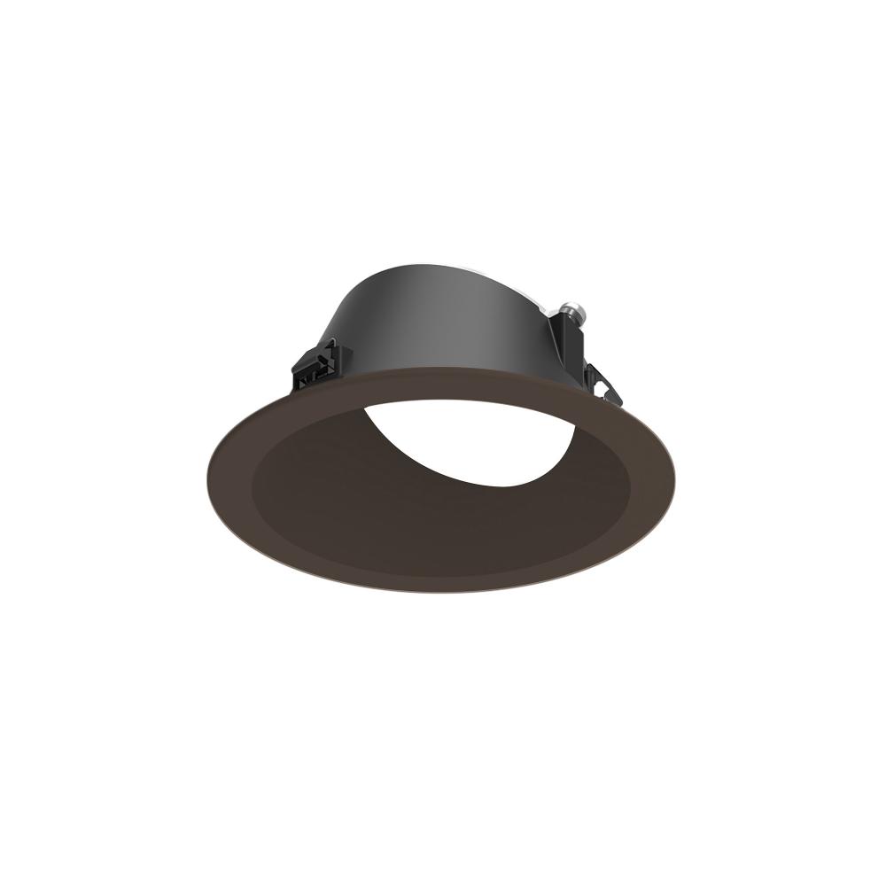 3&#34; Apollo Round Flanged Wall Wash Trim with Clear Lens, Bronze Finish