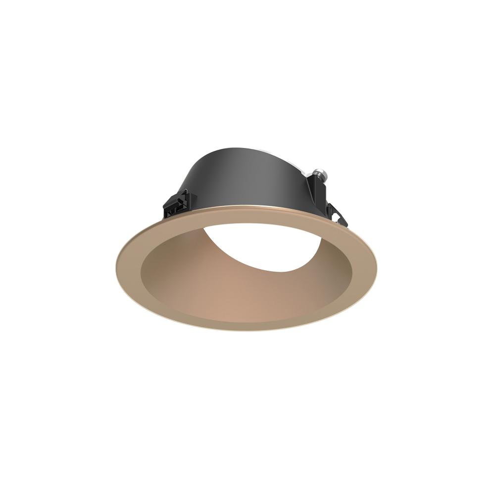 3&#34; Apollo Round Flanged Wall Wash Trim with Clear Lens, Wheat Diffused Finish