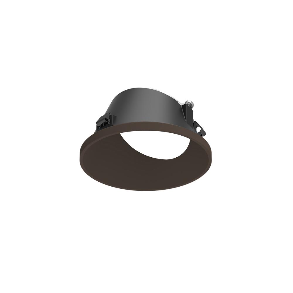 3&#34; Apollo Round Flangeless Wall Wash Trim with Clear Lens, Bronze Finish