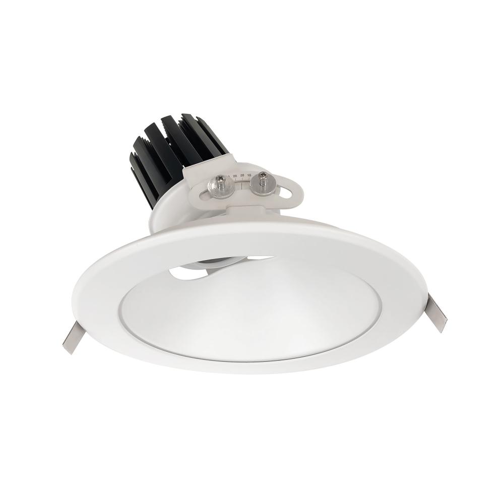 8&#34; Sapphire III Round Adjustable Reflector, 3500lm, 4000K, Spot Optic, Matte Powder White