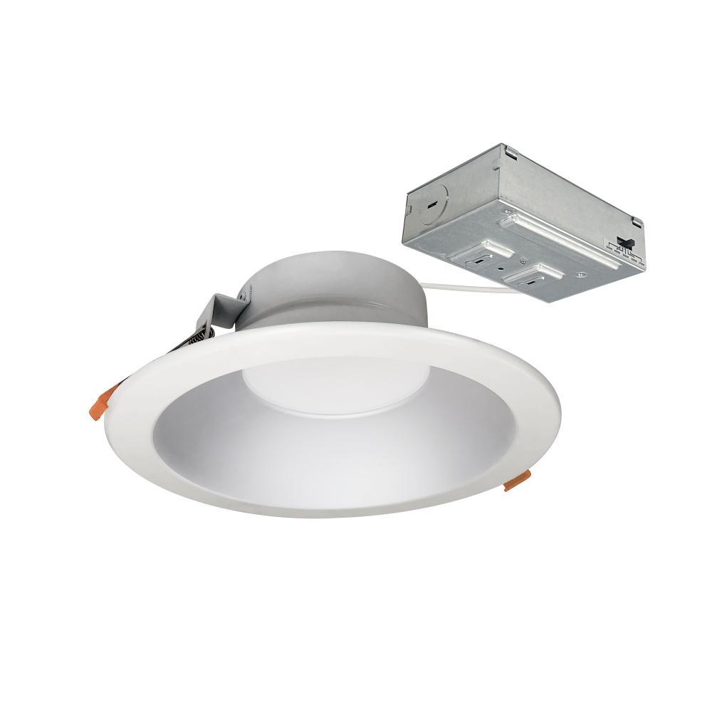 8&#34; Theia LED Downlight with Selectable CCT, 2100lm / 22W, Haze/Matte Powder White Finish