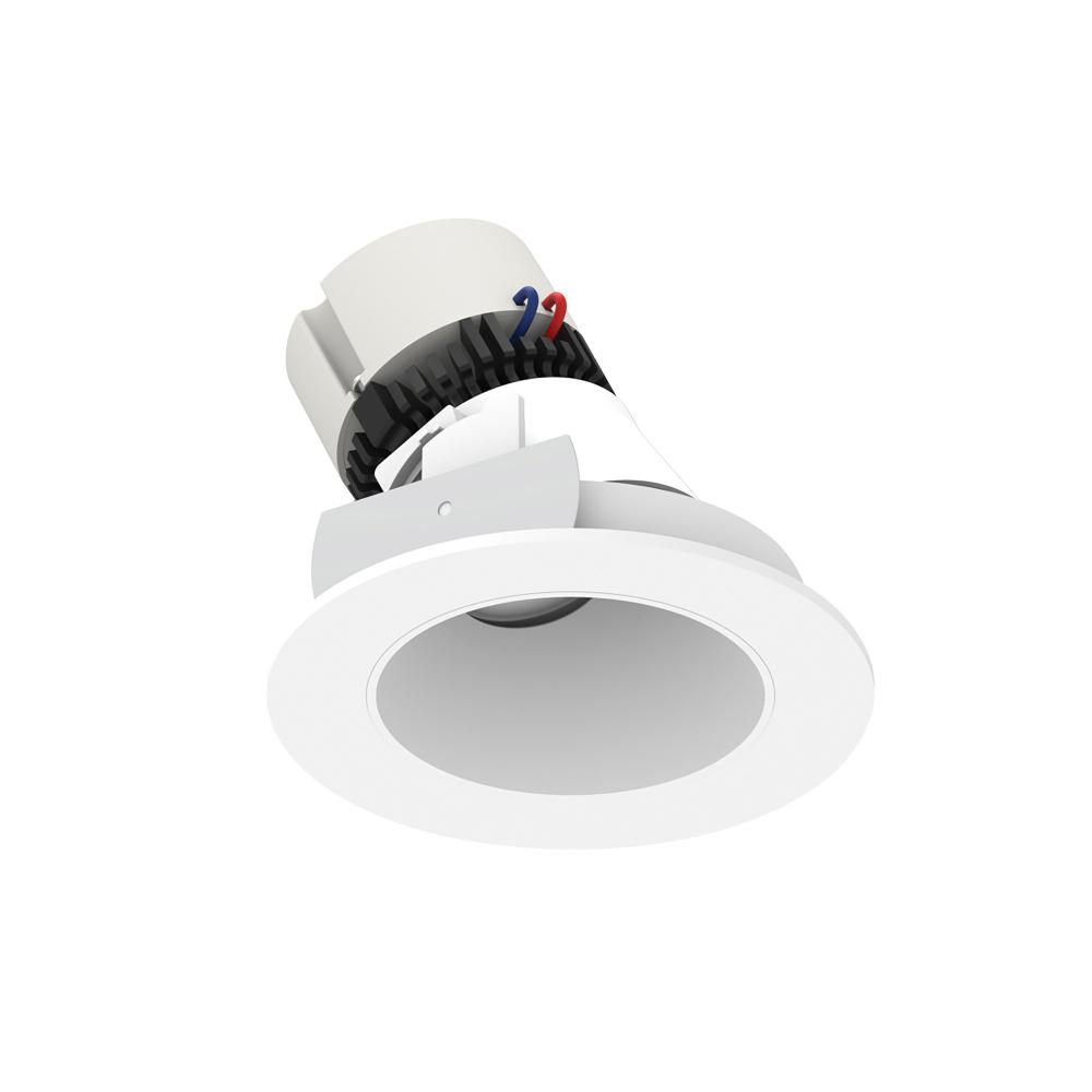 4&#34; Pearl LED Round Adjustable Slot Retrofit, 950lm / 12W, 3500K, Matte Powder White Reflector /