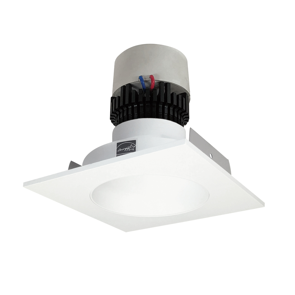 4&#34; Pearl LED Square Retrofit Reflector with Round Aperture, 1000lm / 12W, 2700K, Matte Powder