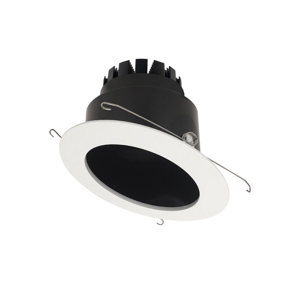 6&#34; Marquise III Round Slope Reflector, 900lm, 4000K, Flood Optic, Black Reflector/White Flange