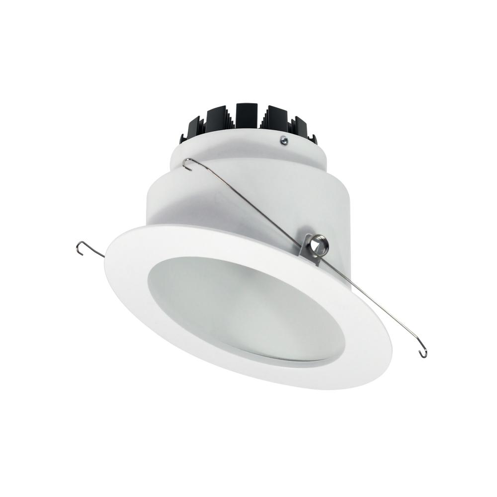 6&#34; Marquise III Round Slope Reflector, 1200lm, 3000K, Narrow Flood Optic, White Reflector/White