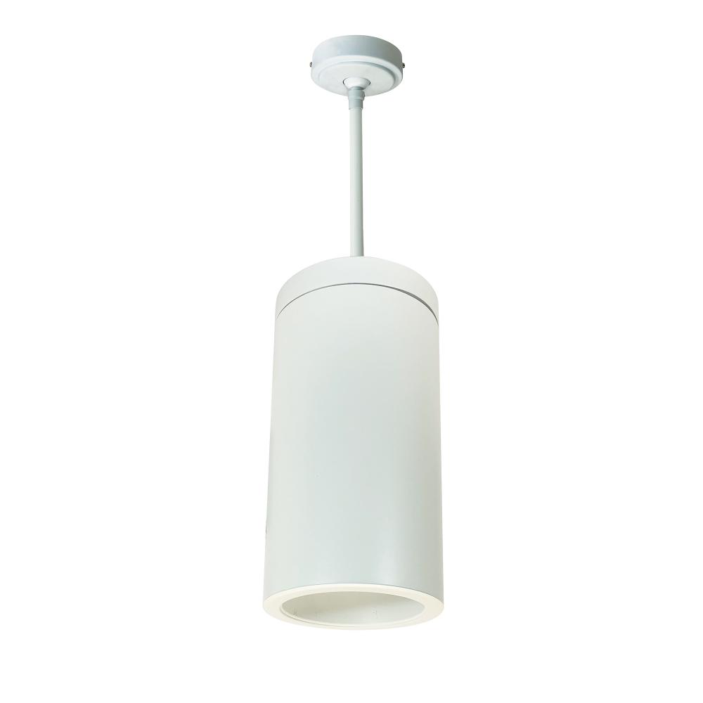 6&#34; CYL PENDANT 3500L 40K REF, MED FLD, WHITE/WHITE FLANGE WHITE CYL 120V Triac/ELV