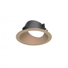Nora NAPF-3RWWWD/CL - 3" Apollo Round Flanged Wall Wash Trim with Clear Lens, Wheat Diffused Finish
