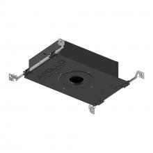 Nora NHAPIC-3R05L12725DP - 3" Apollo Round IC Air-Tight New Construction Housing w/ 0.5" to 0.875" Ceiling Collar,