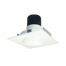 Nora NIO-4SNDC35QMPW - 4" Iolite LED Square Reflector with Round Aperture, 10-Degree Optic, 850lm / 12W, 3500K, Matte