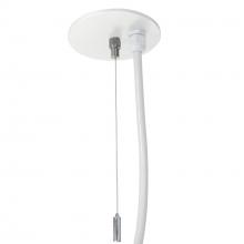 Nora NLIN-PCCW - 8' Pendant & Power Mounting Kit for L-Line Direct Series, White Finish