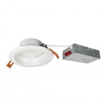 Nora NLTH-41TW-MPWLE4 - 4" Theia LED Downlight with Selectable CCT, 120-277V 0-10V, Matte Powder White Finish
