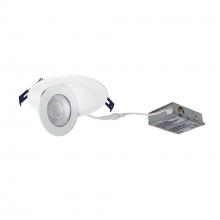 Nora NMC-4RTWMPW - 4" M-Curve Can-less Adjustable LED Downlight, Selectable CCT, 900lm / 9W, Matte Powder White