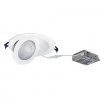 Nora NMC-6RTWMPW - 6" M-Curve Can-less Adjustable LED Downlight, Selectable CCT, 1300lm / 13W, Matte Powder White