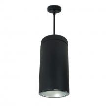 Nora NYLS3-6P1L340FP01HBB - 6" Sapphire III Pendant Mount Black Cylinder, Haze Reflector/Black Flange, 120V; Phase Dimming,