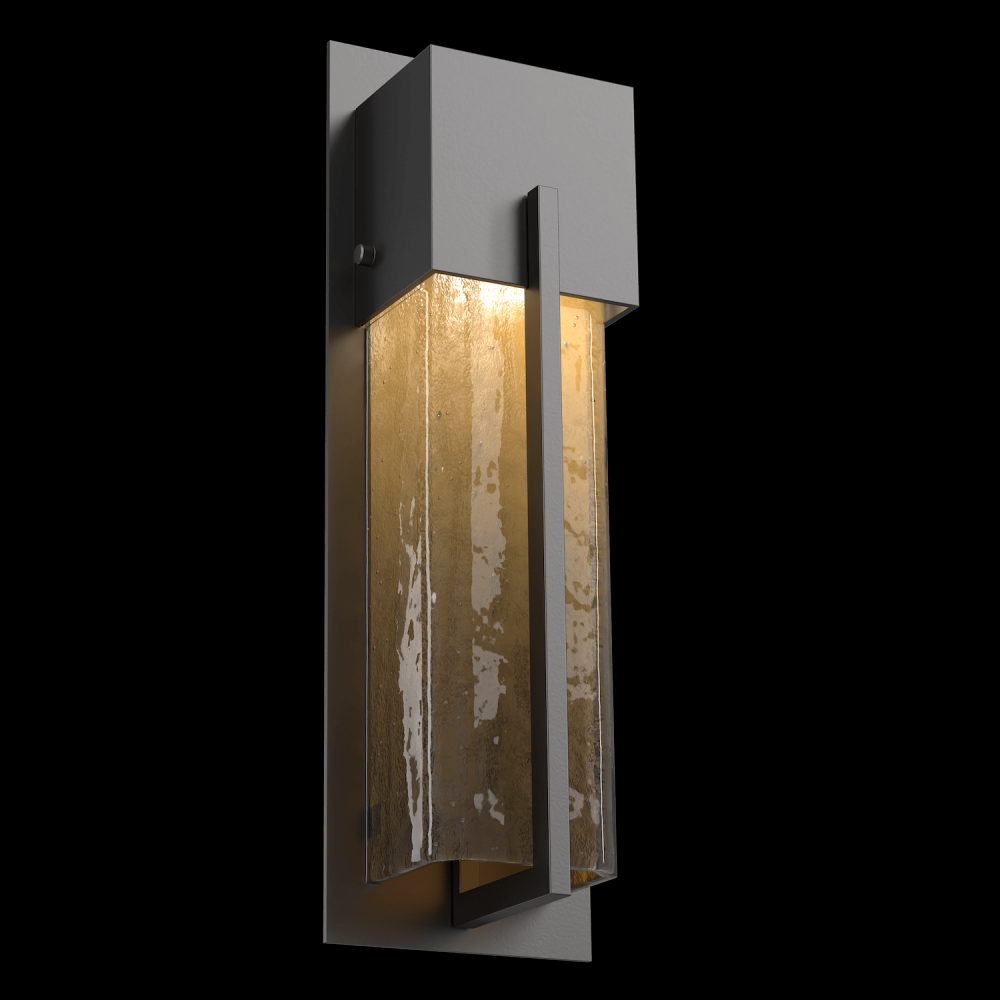 Outdoor Short Square Cover Sconce with Metalwork