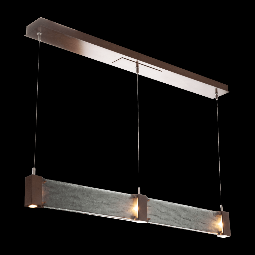 Parallel Linear Suspension-Gilded Brass-Granite Glass