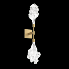 Hammerton IDB0059-02-GB-BC-L3 - Blossom Double Sconce-Gilded Brass-Blossom Clear Blownglass