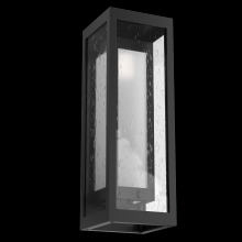 Hammerton ODB0027-18-TB-F-L2 - Outdoor Double Box Cover Sconce with Glass-Textured Black-Glass