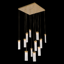 Hammerton CHB0042-12-GB-CG-C01-L1 - Parallel Glass Square 12pc Multi-Pendant
