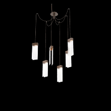 Hammerton SCB0042-06-BB-CR-C01-L3 - Parallel Glass Round 6pc Swag Multi-Pendant