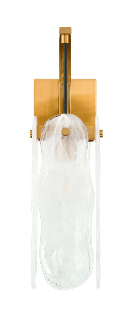 Angela 1 Light Wall Sconce in Satin Brass