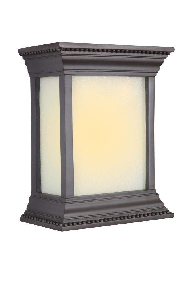 Hand-Carved Crown Molding Lighted LED Chime in Oiled Bronze