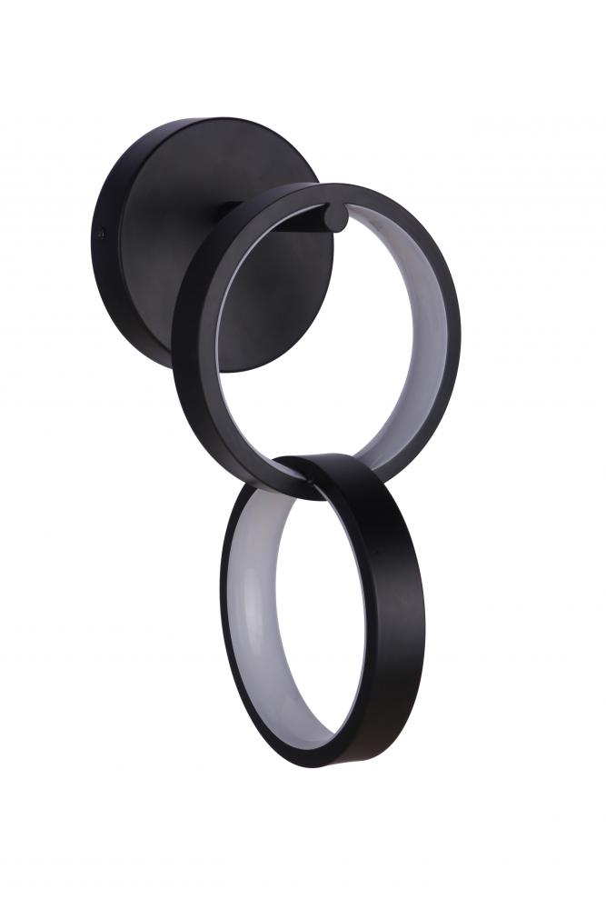Context 2 Light LED Wall Sconce in Flat Black