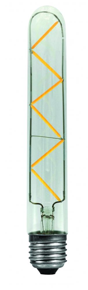 7.28&#34; M.O.L. Clear LED T9, E26, 4W, Dimmable, 3000K