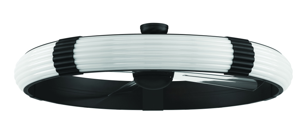 57&#34; Cipriani in Flat Black w/ Clear Acrylic Blades