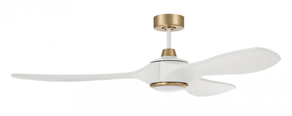60&#34;  Ceiling Fan w/DC Motor, w/Blades & LED Light Kit, Damp Rated