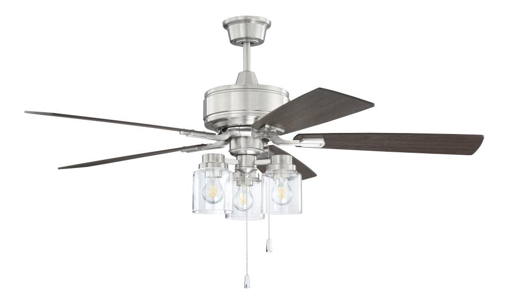 52&#34; Ceiling Fan w/Blades & 3x4w LED Light Kit