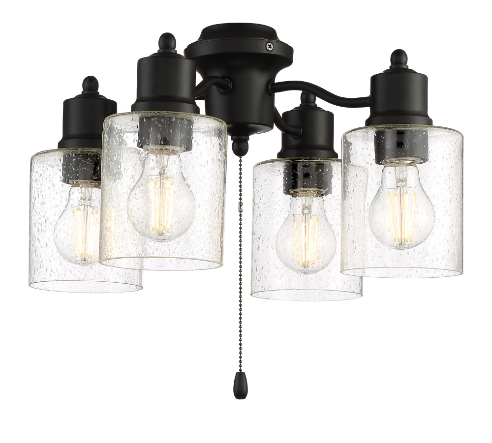 4 Light Universal Light Kit in Flat Black
