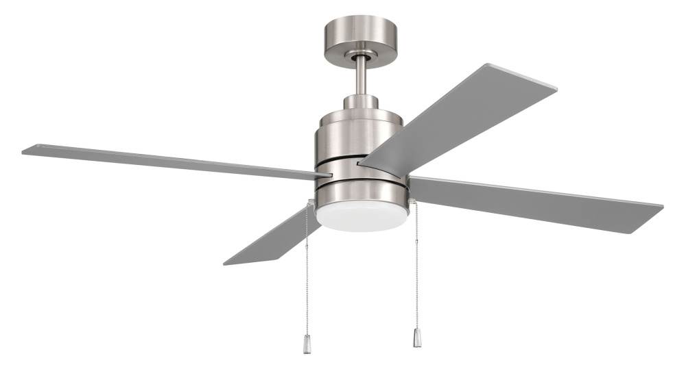 52&#34; McCoy 4-Blade w/ Pull Chain in Brushed Polished Nickel w/ Brushed Nickel Blades