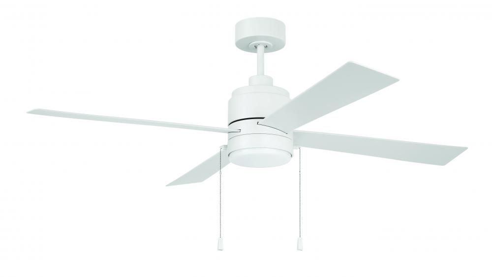 52&#34; Outdoor McCoy 4-Blade w/ Pull Chain in White w/ White Blades