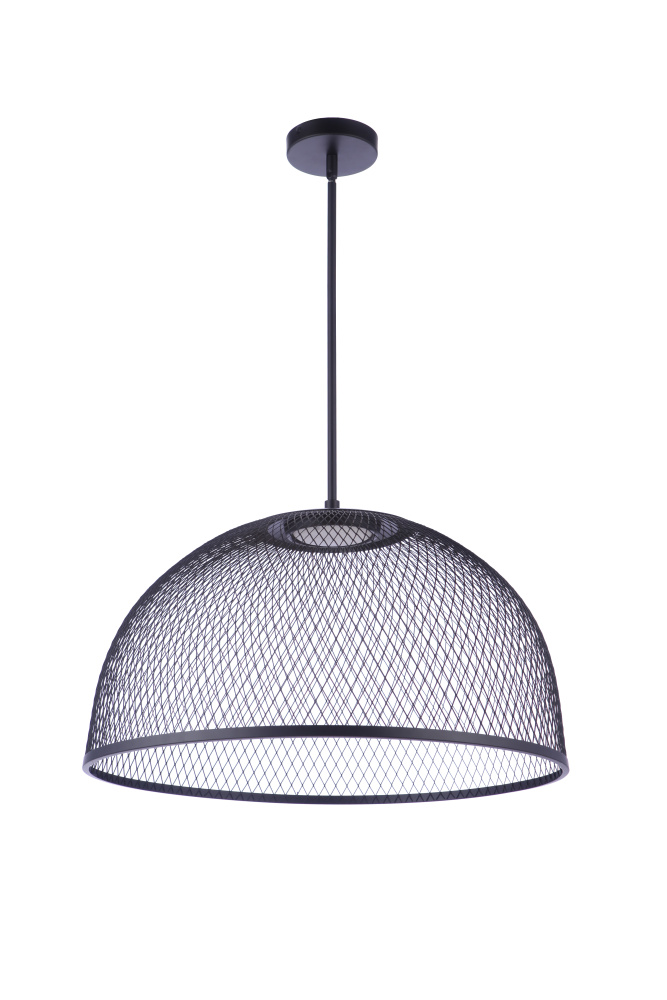 LED 1 Light Pendant w/Metal Mesh Shade