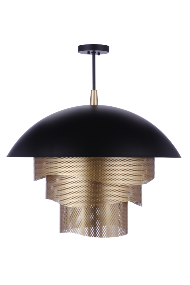 LED 1 Light Large 31.25&#34; Dome with Mesh Tiers Pendant