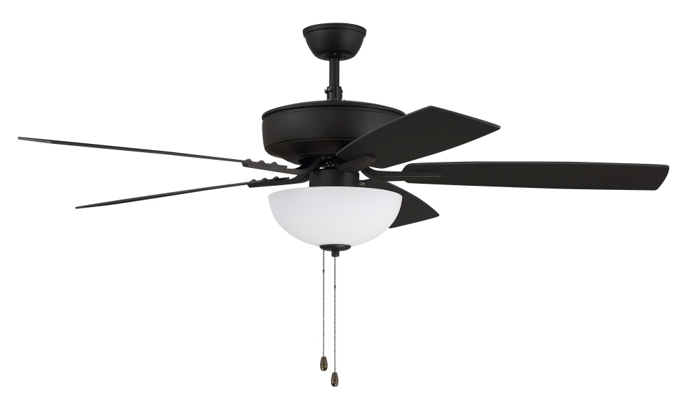52&#34; Ceiling Fan w/Blades, White Frost Bowl LED