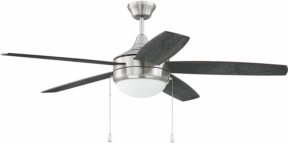 52&#34; Phaze 5 in Brushed Polished Nickel w/ Brushed Nickel/Greywood Blades