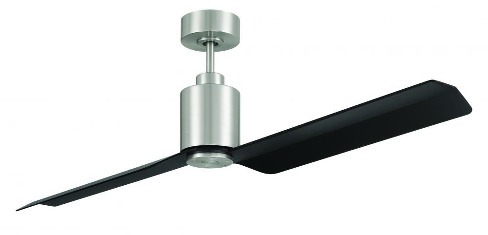 56&#34; Sleek in Brushed Polished Nickel w/ Flat Black Blades