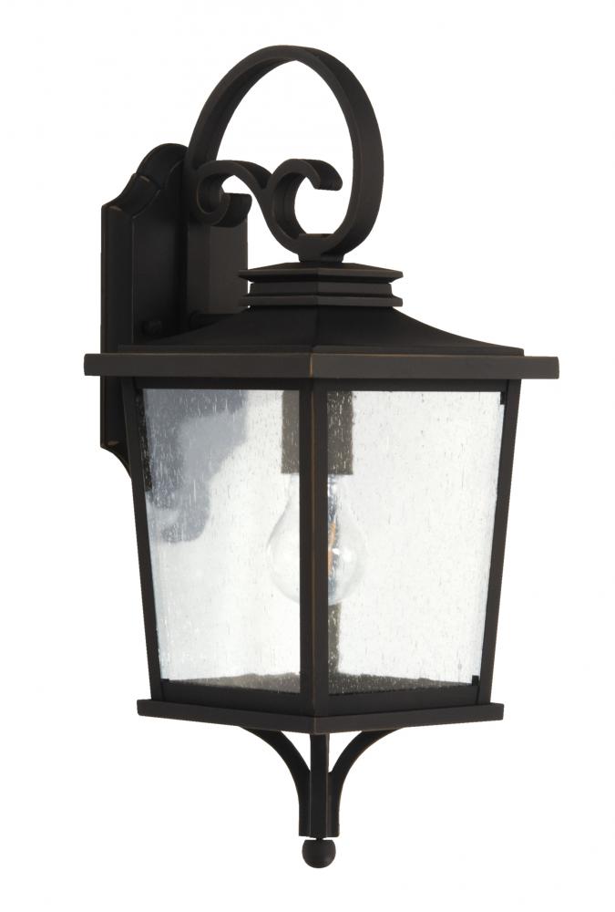 Tillman 1 Light Small Outdoor Wall Lantern in Dark Bronze Gilded