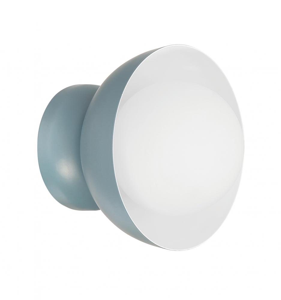 Ventura Dome 1 Light Wall Sconce in Dusty Blue