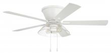 Craftmade IST52W5 - 52" Insight White Finish, White/Washed Oak Blades, Integrated Light kit Included
