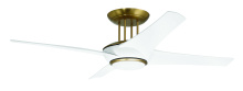 Craftmade CAM54WSB4 - 54" Cam in White/Satin Brass w/ White Blades