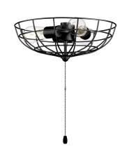 Craftmade LK2801-FB-LED - 3 Light Cage Bowl LED Light Kit in Flat Black