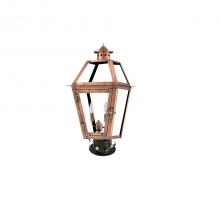 Primo Gas Lanterns OL-18E_CT/PM - Two Light Post Mount w/Column Top