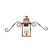 Primo Gas Lanterns RL-26E_MOU - Three Light Moustache Scrolls